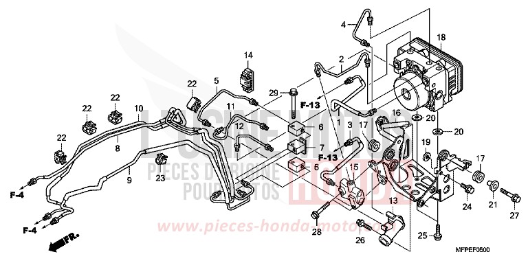 ABS-MODULATOR von CB1300 Super Bold'or ABS GRAPHITE BLACK (NHB01EB) von 2010